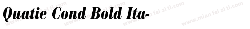 Quatie Cond Bold Ita字体转换